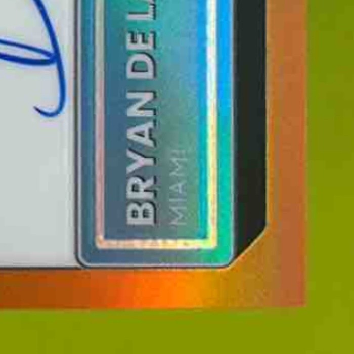 2022 Donruss Optic Bryan De La Cruz Orange Auto 15/125 RC Miami Marlins - Sports Cards