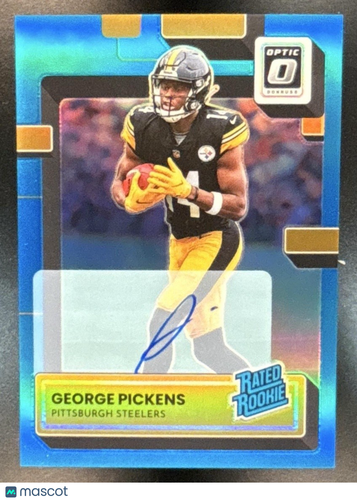 2022 Donruss Optic George Pickens RPS Auto Blue /99 #223 RC Pittsburgh Steelers - Sports Cards