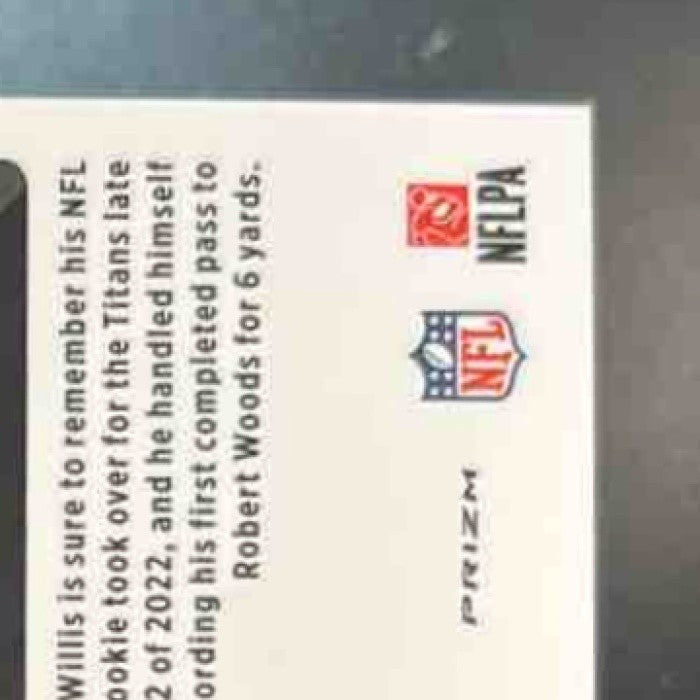 2022 Donruss Optic Malik Willis Holo Variation #203 RC Tennessee Titans - Sports Cards