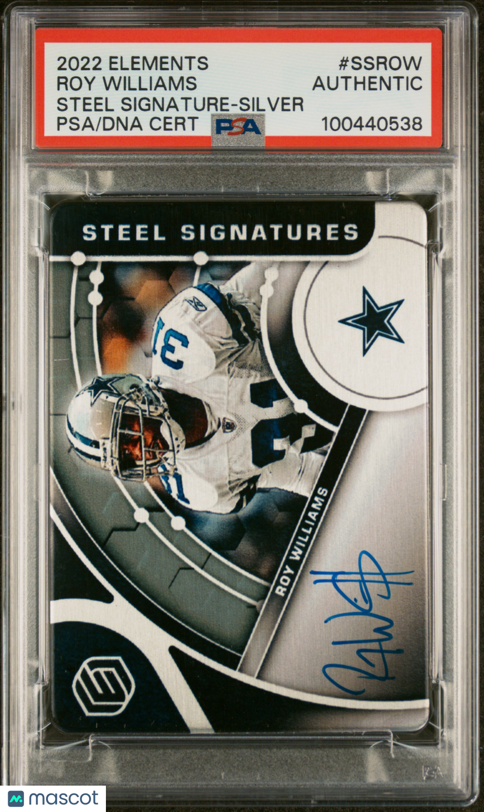 2022 Elements Steel Signatures Roy Williams On Card Auto Cowboys PSA Authentic - Graded Sports Cards
