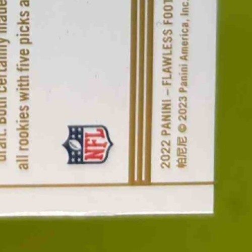 2022 Flawless Sauce Gardner Woolen Dual Diamond Memorabilia 10/25 MEM NY Jets - Sports Cards