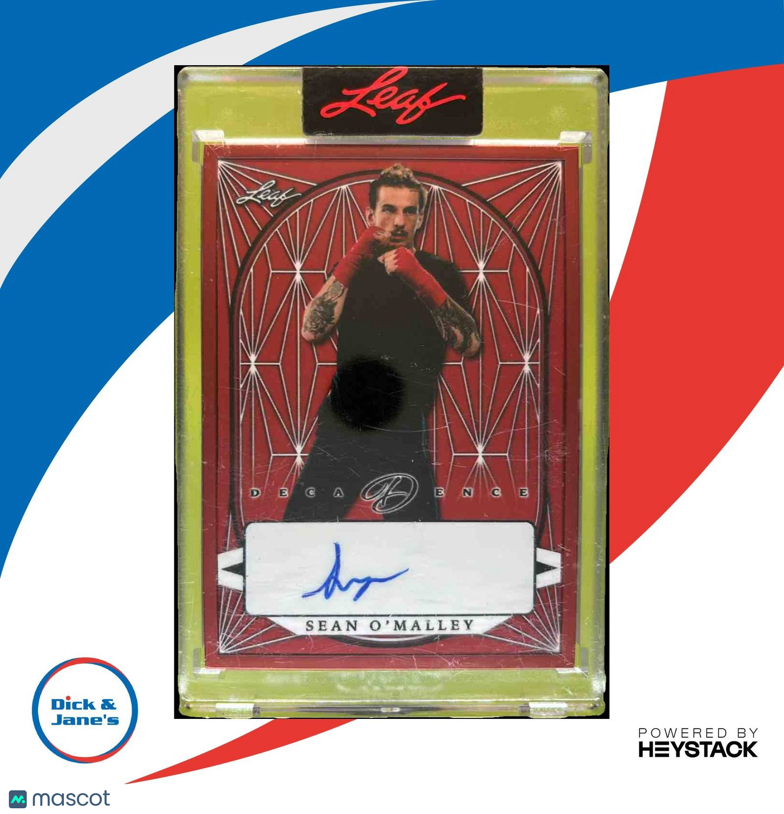 2022 Leaf Decadence Sean O’Malley Red /3 #BA-SOM Auto - Sports Cards