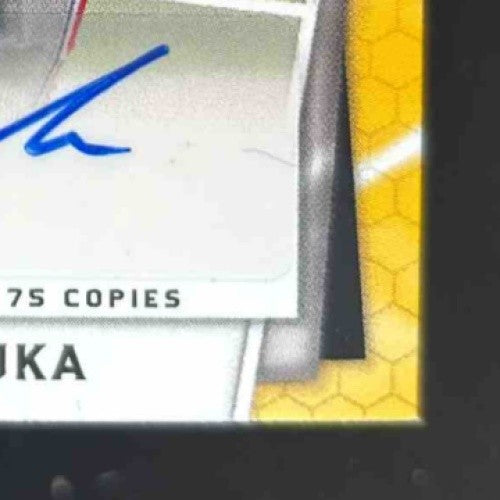 2022 Leaf Draft Emeka Egbuka Auto Gold #BA-EE3 Ohio State Buckeyes - Sports Cards