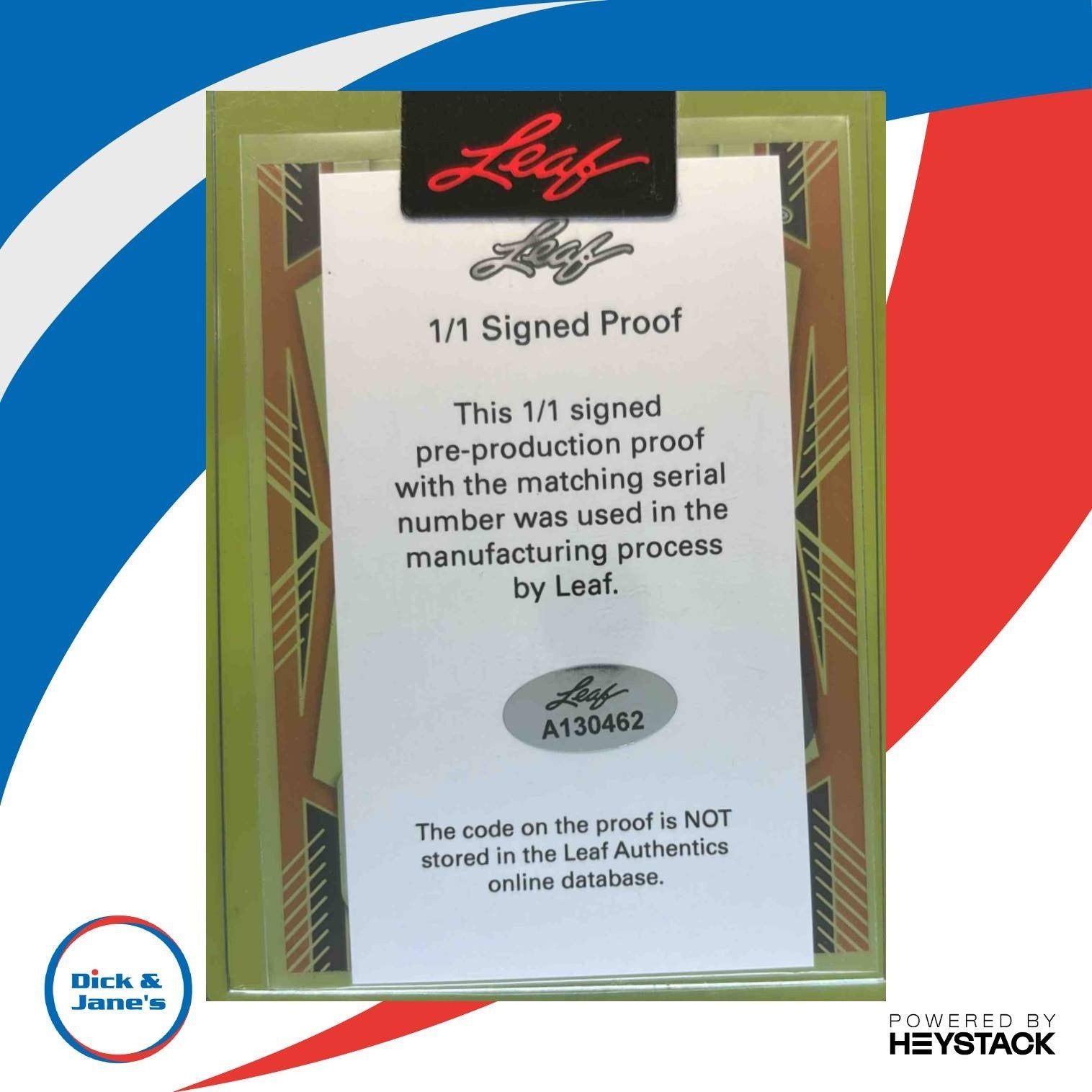 2022 Leaf Flash Drake London 1/1 Auto Pre Production Proof - Sports Cards