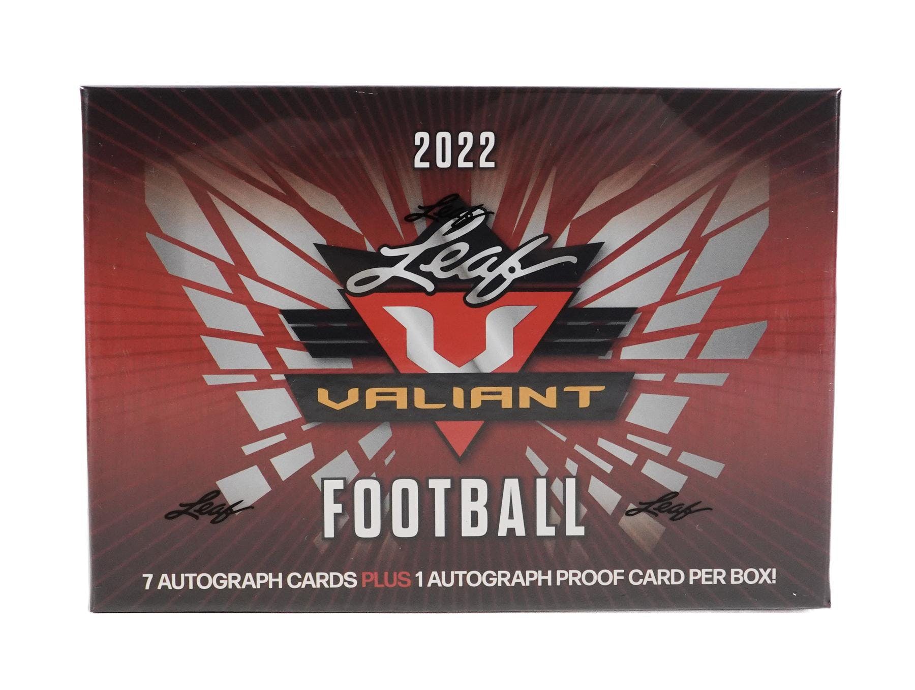 2022 Leaf Valiant Football Hobby Box (Autographs & Autographs) - NFL Hobby Box