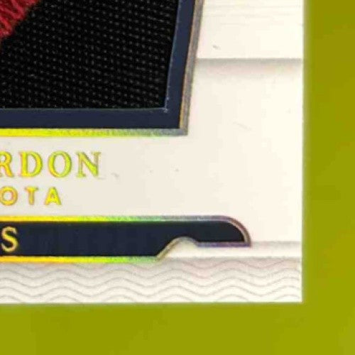 2022 National Treasures Nick Gordon Colossal Materials Holo Gold 15/25 Twins - Sports Cards