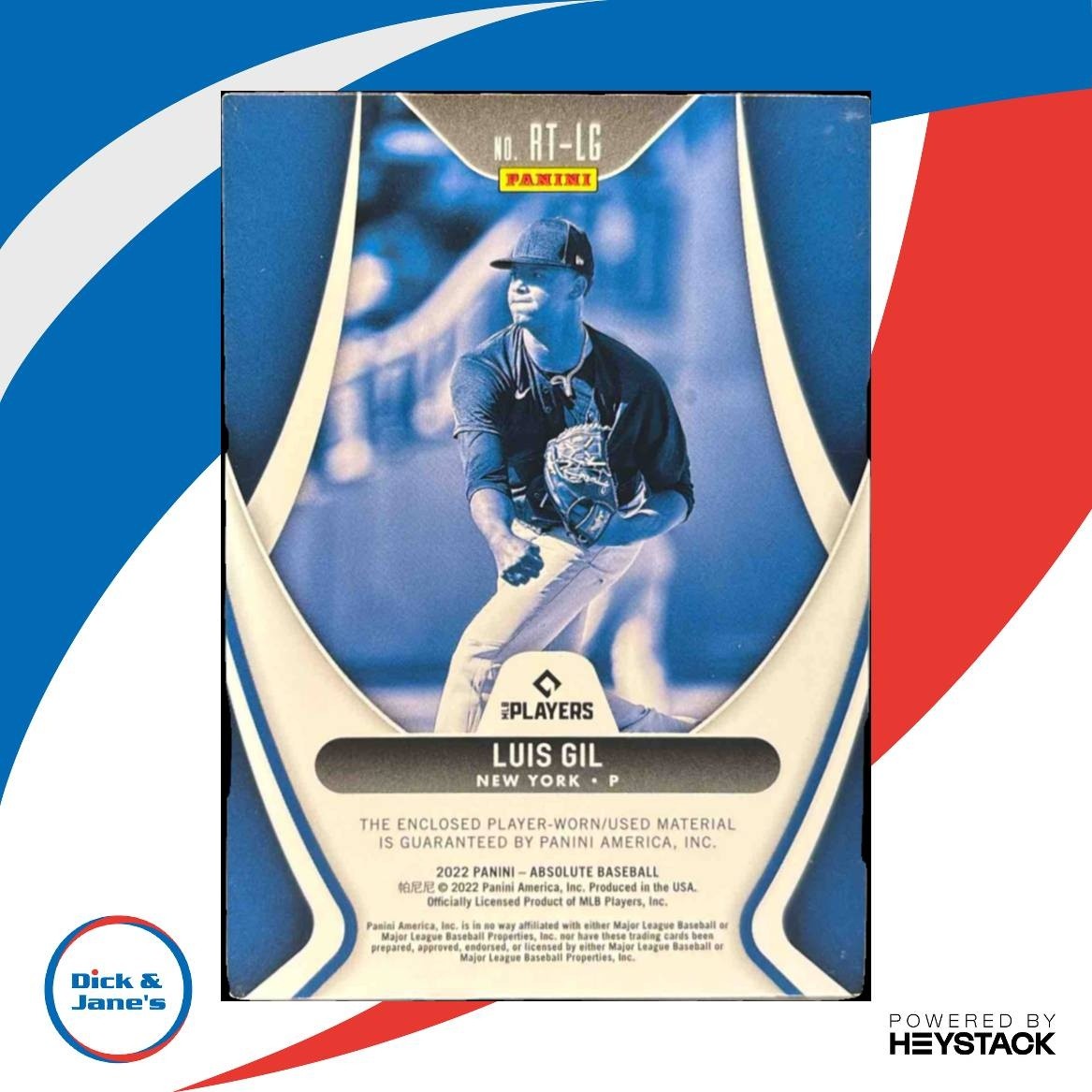 2022 Panini Absolute Luis Gil Rookie Threads Green /199 RC New York Yankees - Sports Cards