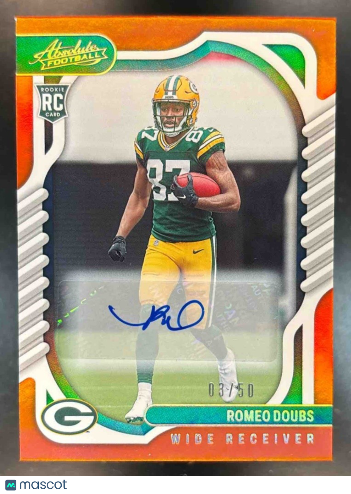 2022 Panini Absolute Romeo Doubs Orange Auto /50 #135 RC Green Bay Packers - Sports Cards