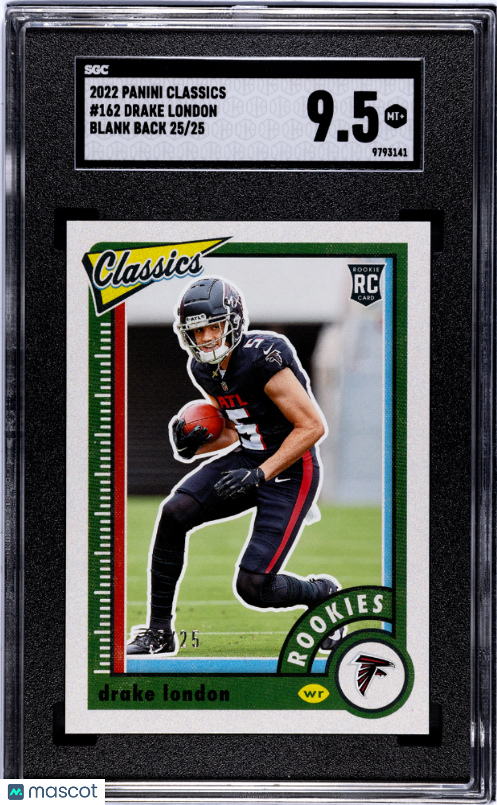 2022 Panini Classics Drake London (Blank Back) #162 SGC 9.5 - Graded Sports Cards