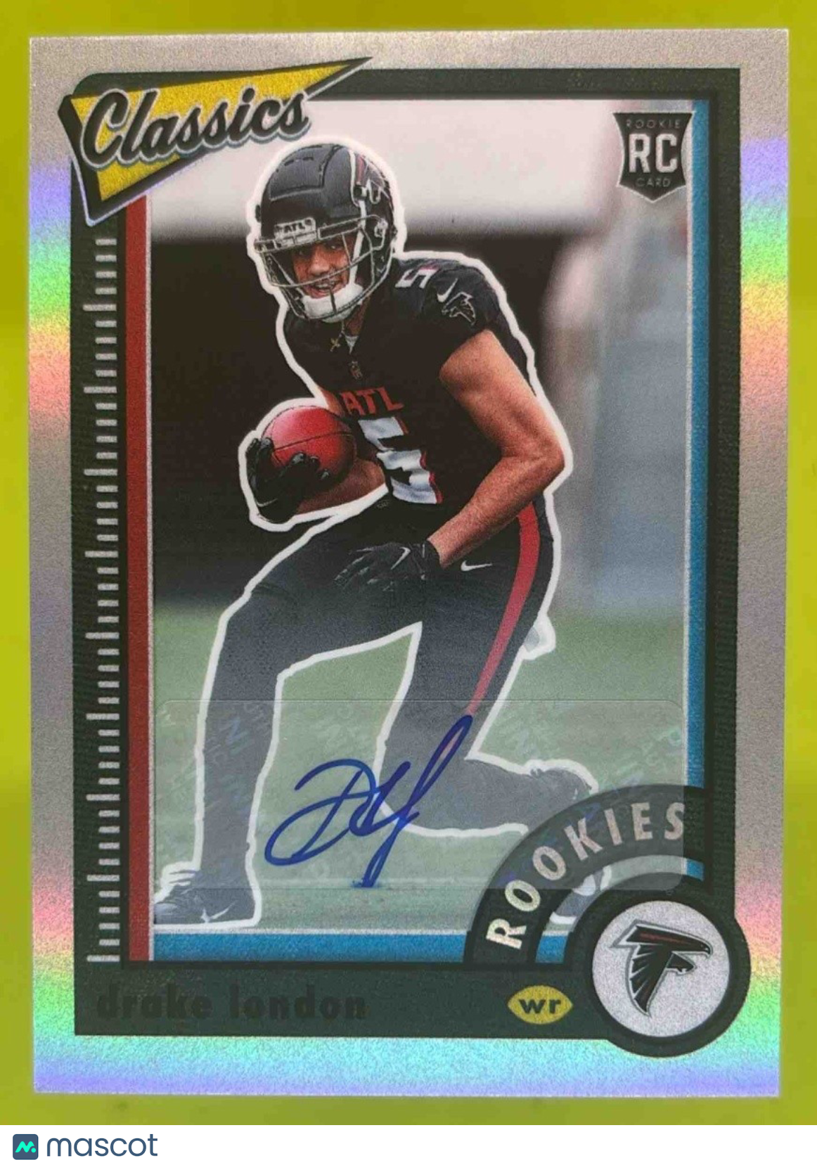 2022 Panini Classics Drake London Premium Edition Signatures #162 RC Auto - Sports Cards