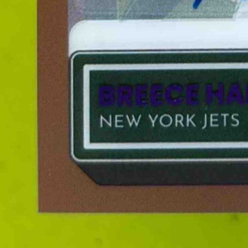 2022 Panini Clearly Donruss Breece Hall Rated Rookie Auto Purple /175 #64 Jets - Sports Cards