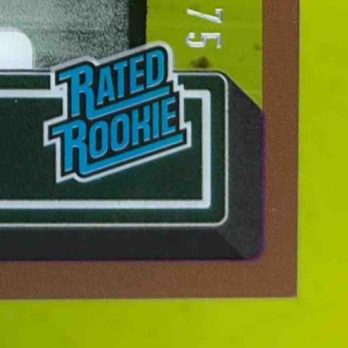 2022 Panini Clearly Donruss Breece Hall Rated Rookie Auto Purple /175 #64 Jets - Sports Cards