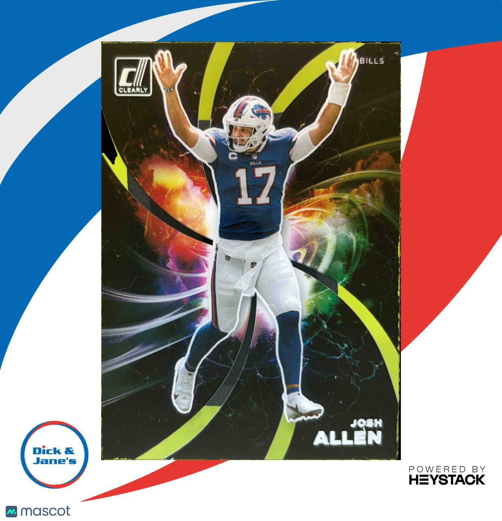 2022 Panini Clearly Donruss Josh Allen Night Moves #NM-2 Buffalo Bills - Sports Cards