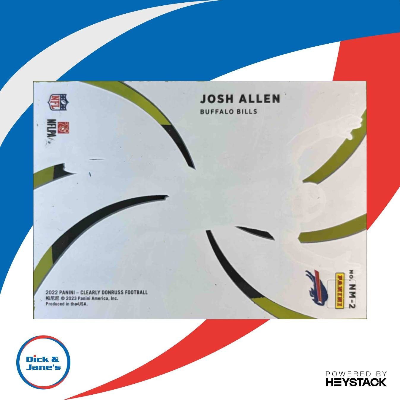 2022 Panini Clearly Donruss Josh Allen Night Moves #NM-2 Buffalo Bills - Sports Cards