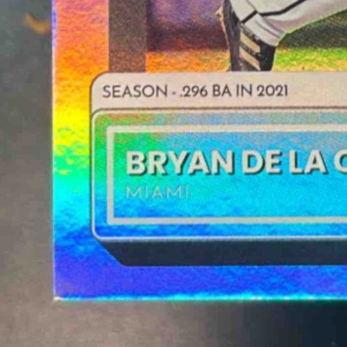 2022 Panini Donruss Bryan De La Cruz Season Stat Line /296 #53 RC Miami Marlins - Sports Cards