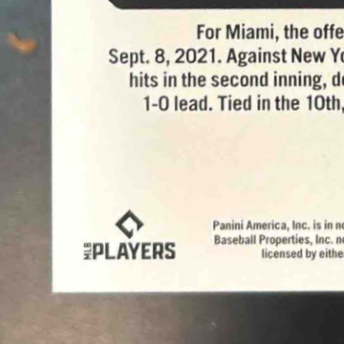 2022 Panini Donruss Bryan De La Cruz Season Stat Line /296 #53 RC Miami Marlins - Sports Cards