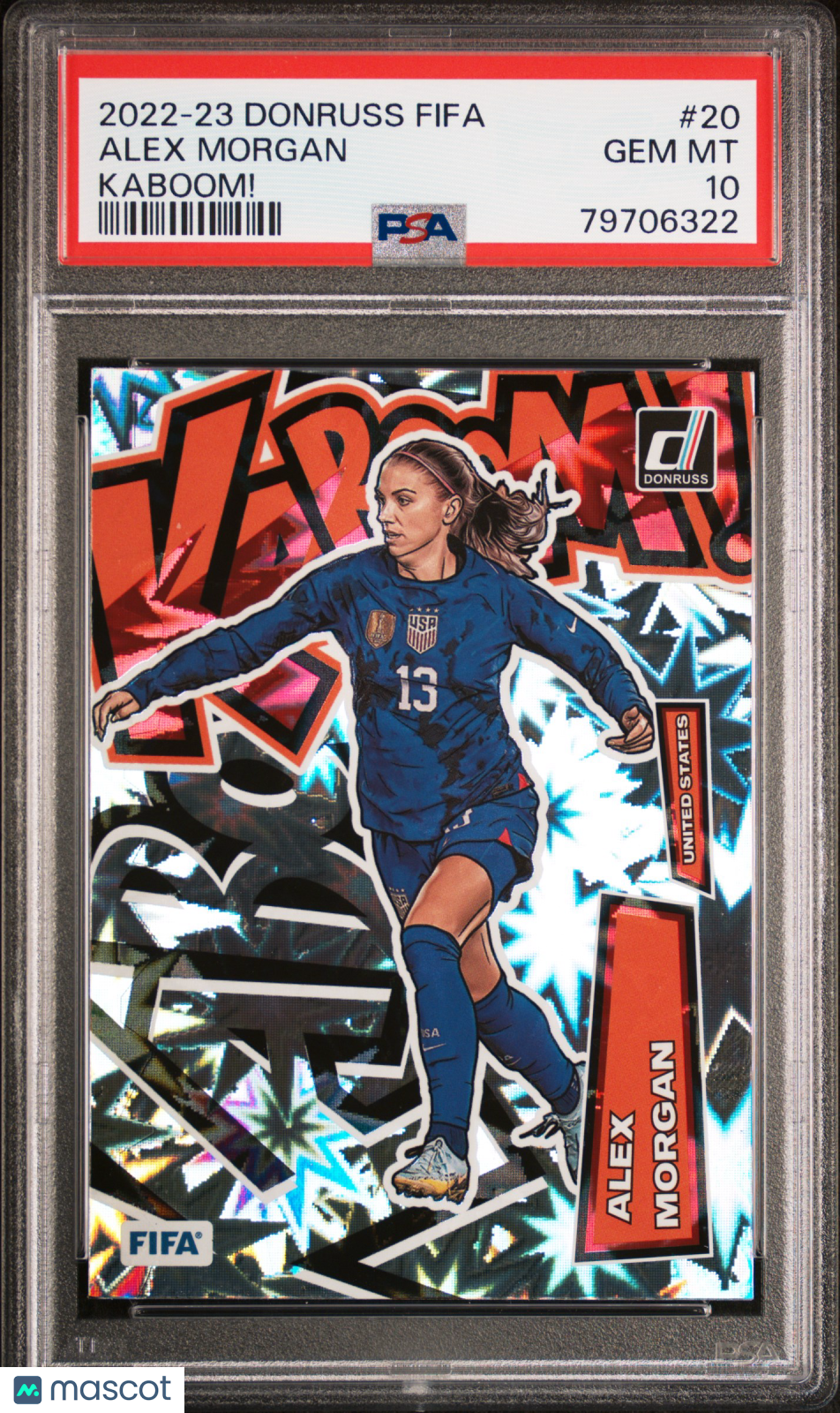 2022 Panini Donruss FIFA Kaboom! Alex Morgan #20 PSA 10 - Graded Sports Cards