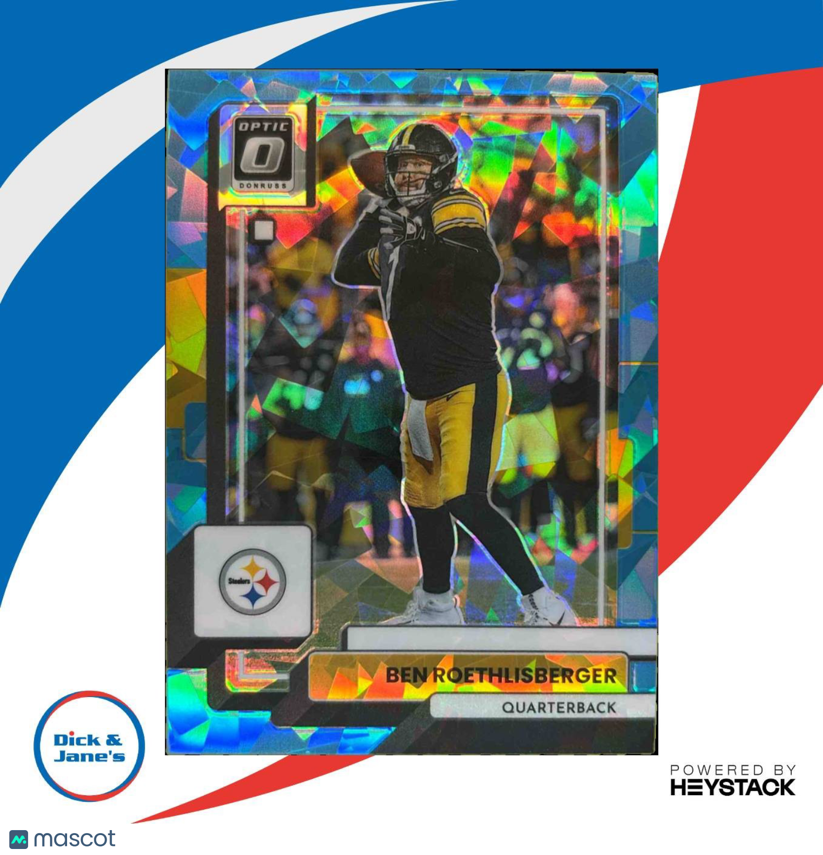 2022 Panini Donruss Optic Ben Roethlisberger Blue Ice 12/15 Pittsburgh Steelers Sports Cards