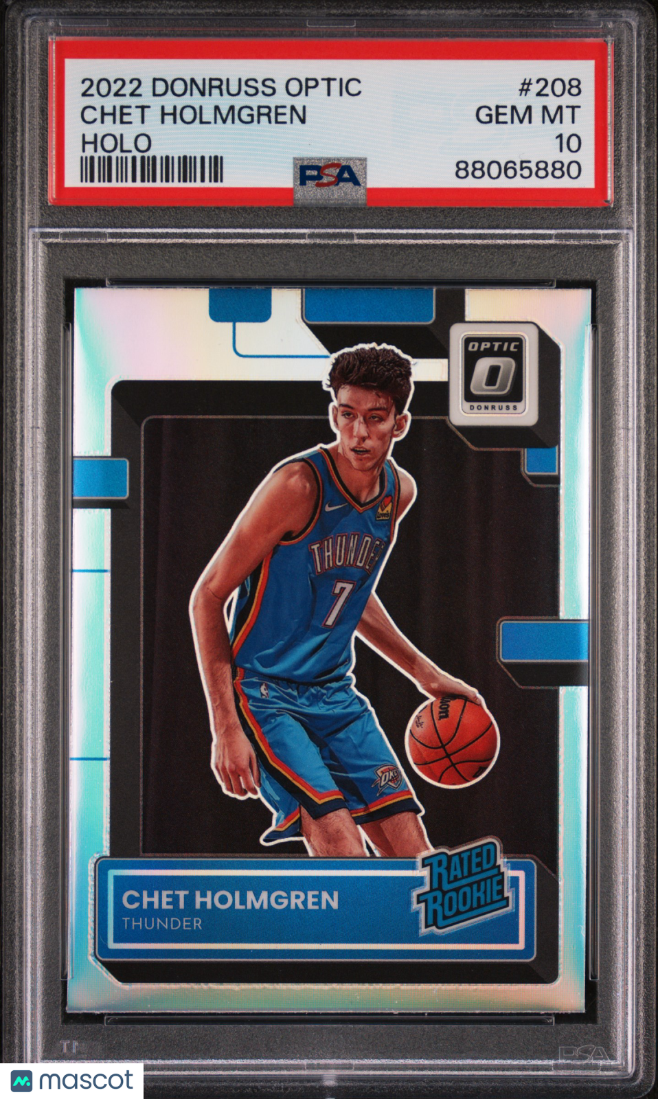 2022 Panini Donruss Optic Chet Holmgren Holo #208 PSA 10 - Graded Sports Cards