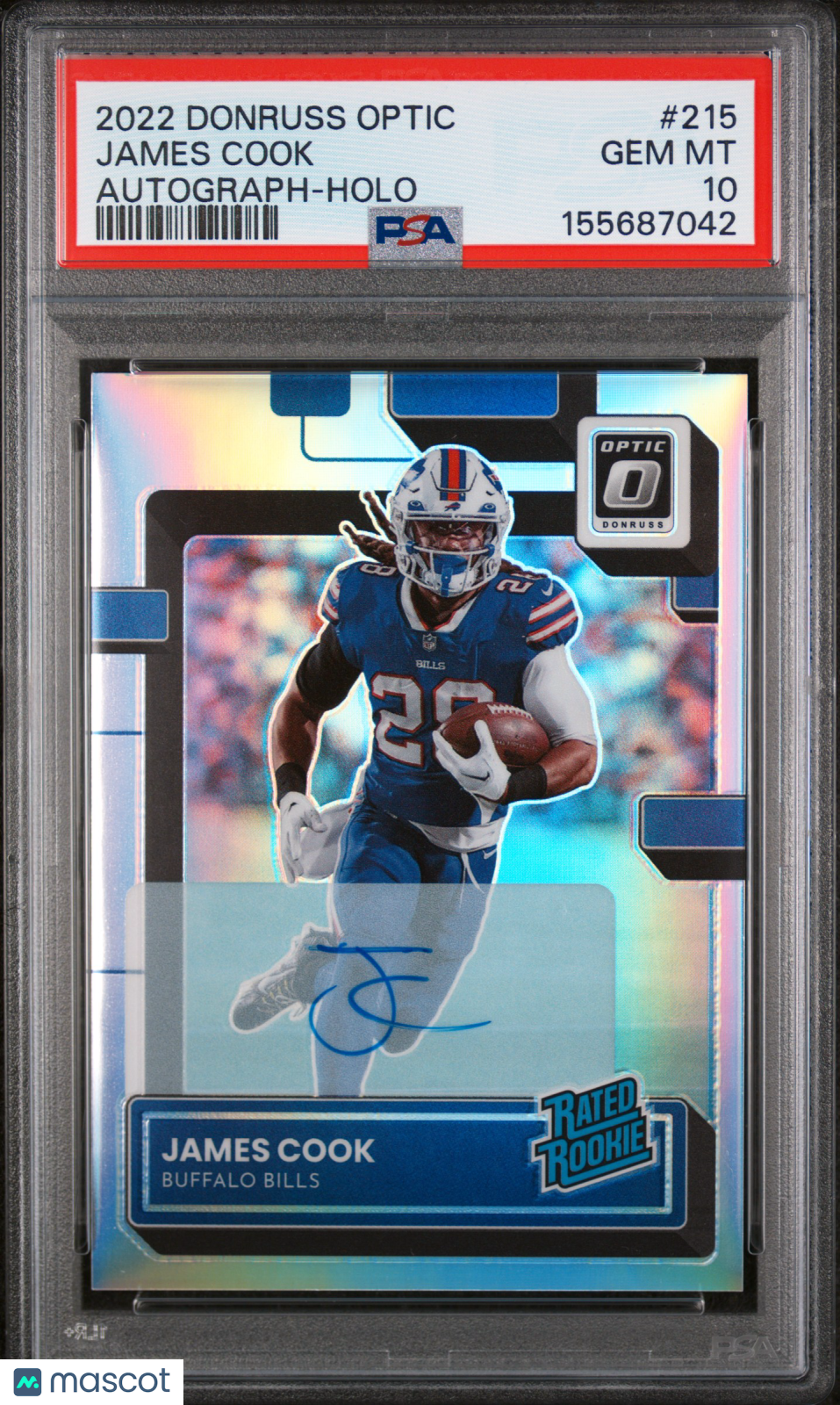 2022 Panini Donruss Optic James Cook Autograph Holo #215 PSA 10 /125 - Graded Sports Cards