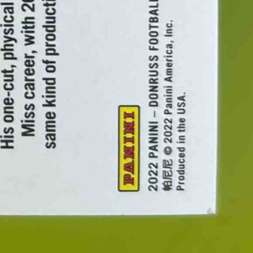 2022 Panini Donruss Snoop Conner Rated Rookie Auto #345 RC Jacksonville Jaguars - Sports Cards