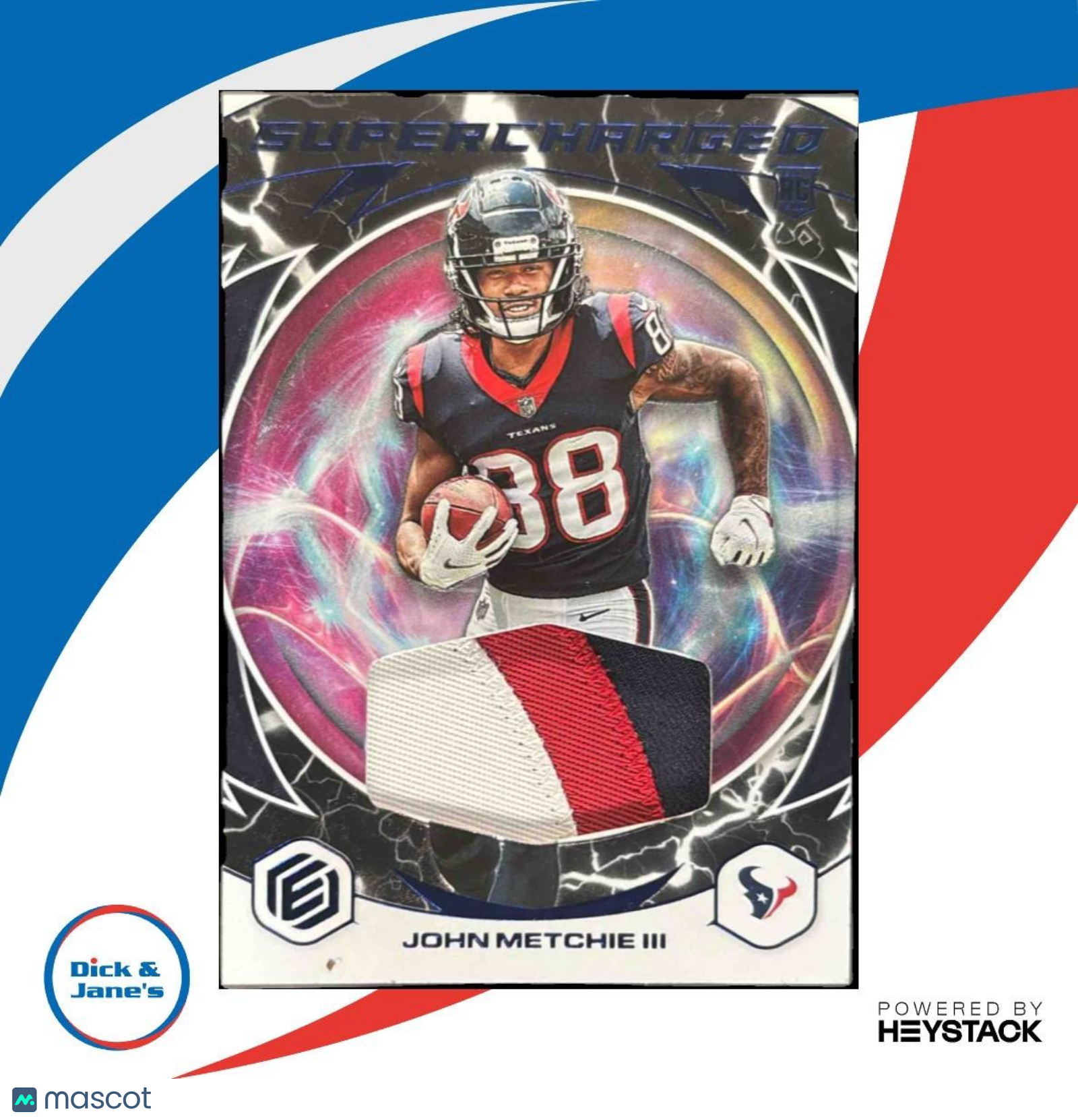 2022 Panini Elements John Metchie III Supercharged Cobalt /27 MEM RC Texans - Sports Cards