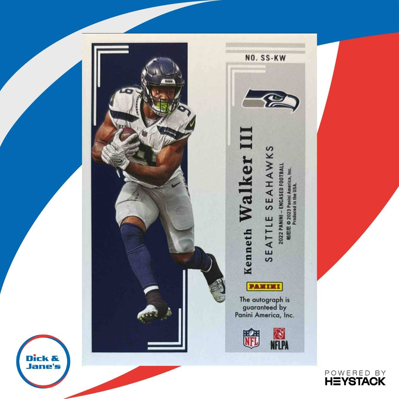 2022 Panini Kenneth Walker III Scripted Signatures Sapphire /50 RC Seahawks - Sports Cards