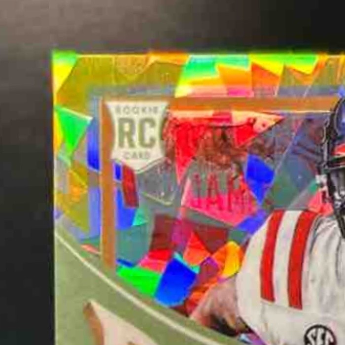 2022 Panini Legacy Matt Corral Premium Mini Yellow Diamond /10 #142 RC Panthers - Sports Cards