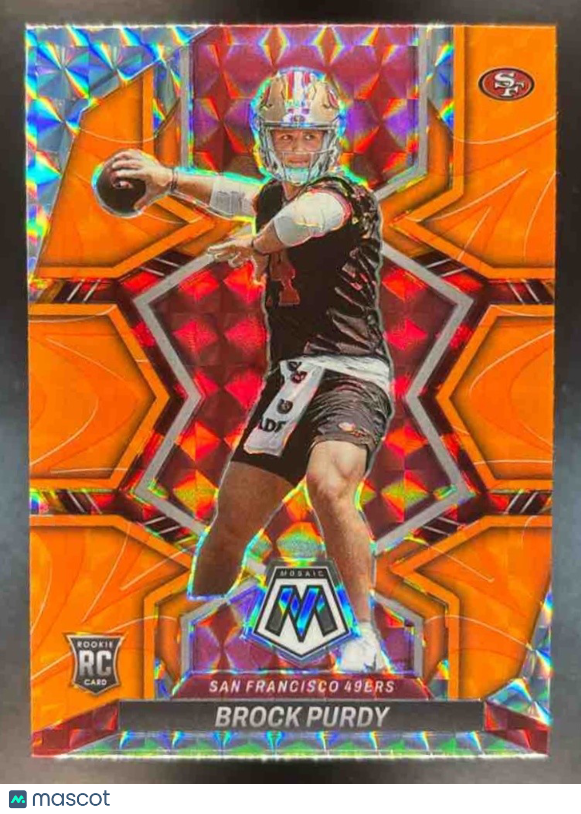 2022 Panini Mosaic Brock Purdy Mosaic Reactive Orange #367 RC San Francisco 49er - Sports Cards