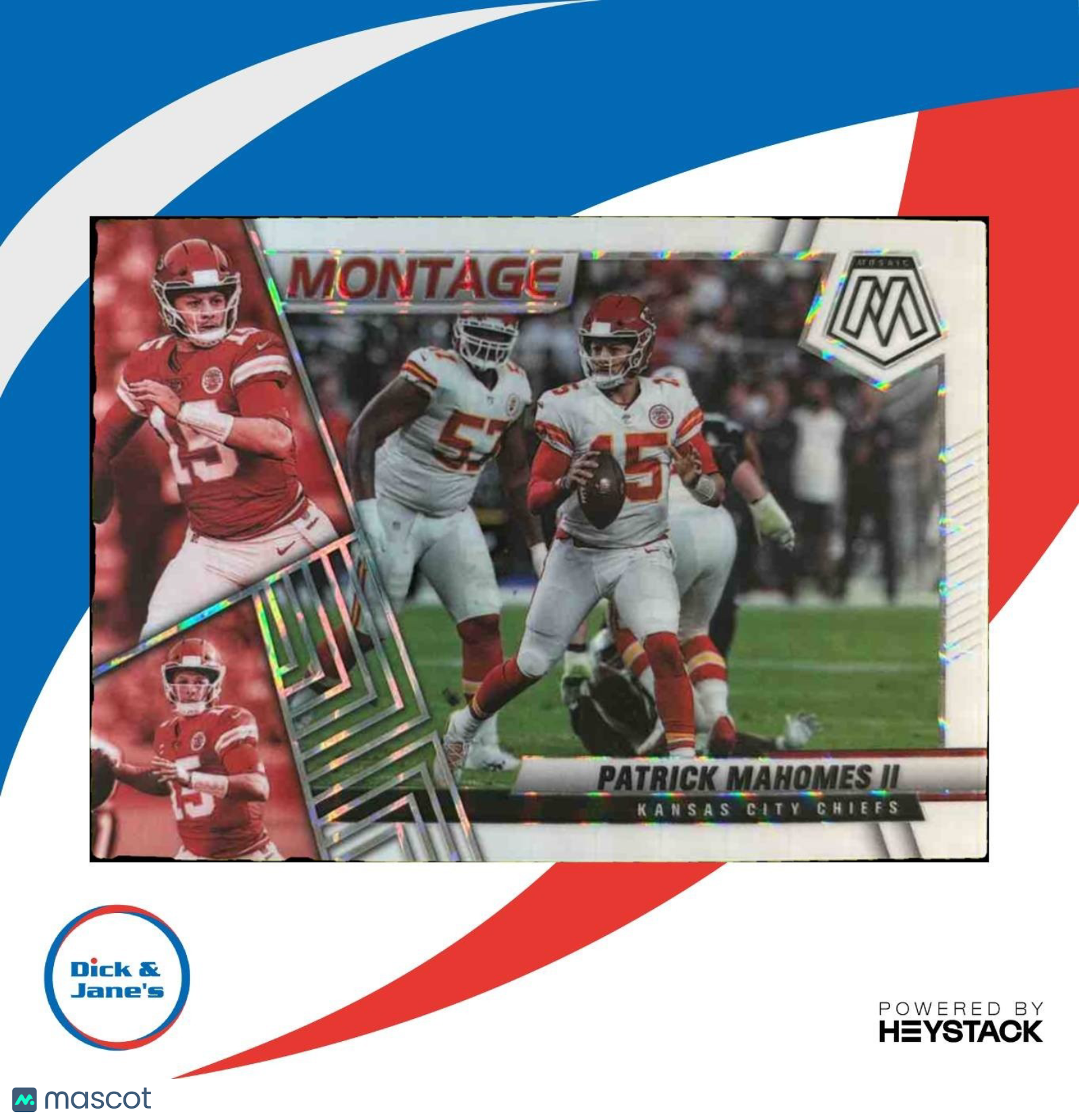 2022 Panini Mosaic Patrick Mahomes II Montage White /25 #M-2 Kansas City Chiefs - Sports Cards