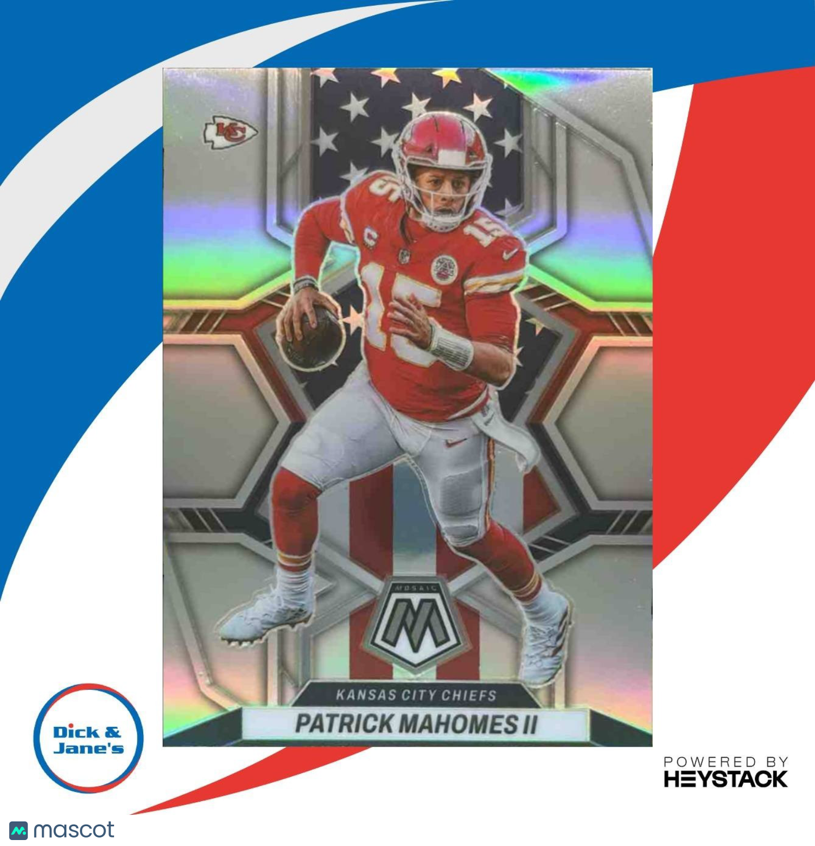 2022 Panini Mosaic Patrick Mahomes II Silver #256 National Pride Chiefs - Sports Cards