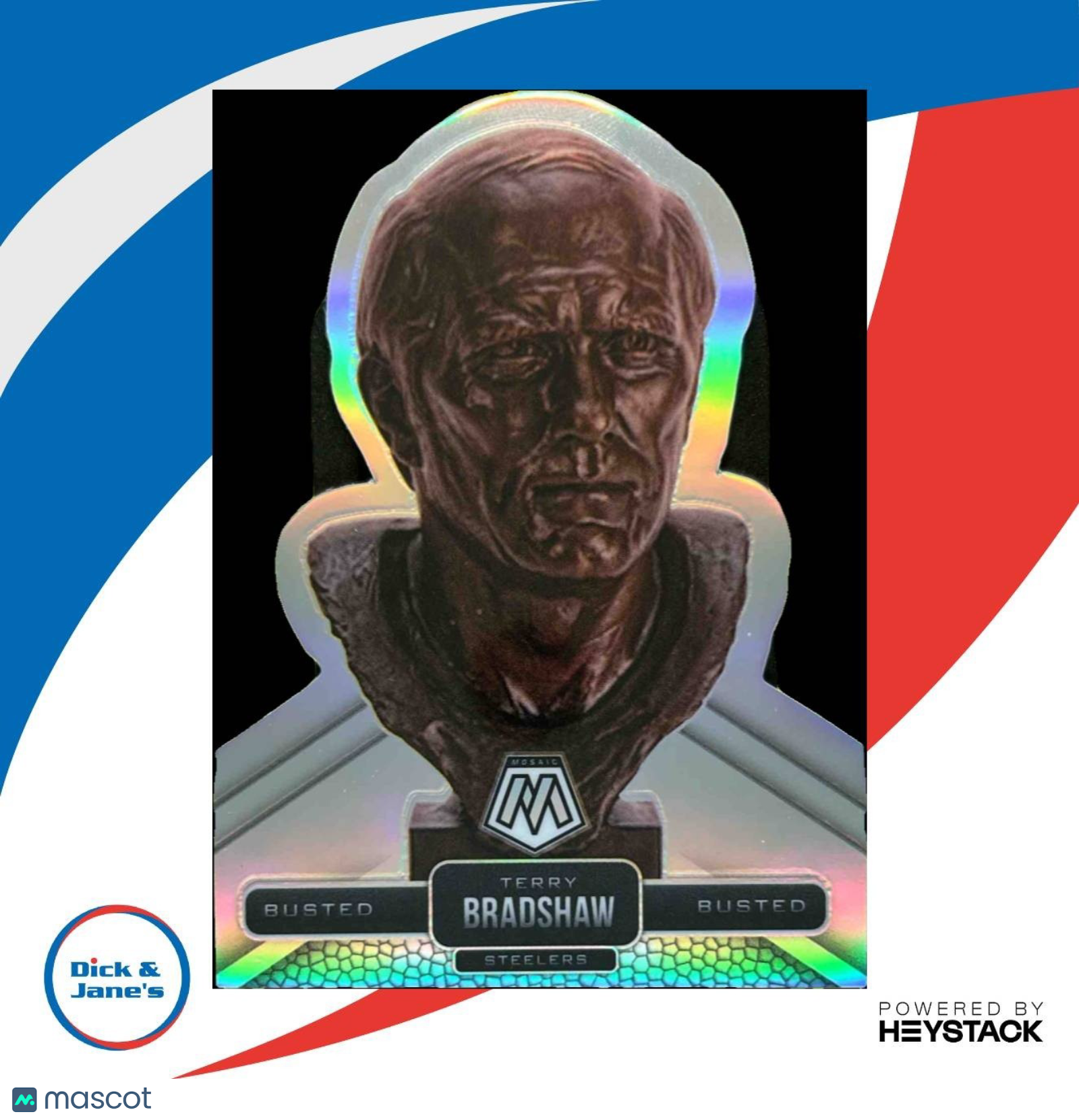 2022 Panini Mosaic Terry Bradshaw Busted #B-3 Pittsburgh Steelers - Sports Cards