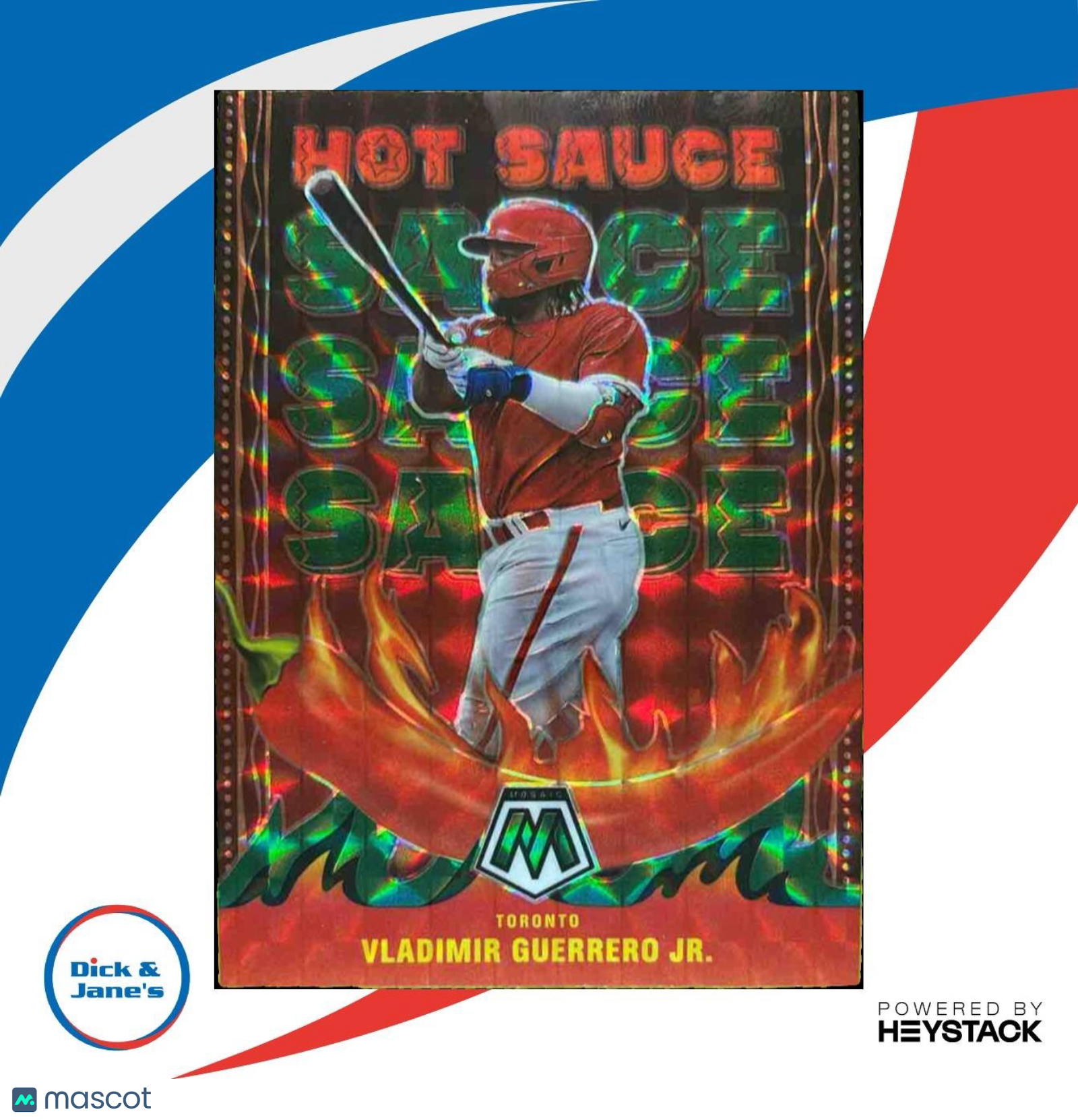 2022 Panini Mosaic Vladimir Guerrero Jr. Hot Sauce Green #HS-5 Toronto Blue Jays - Sports Cards