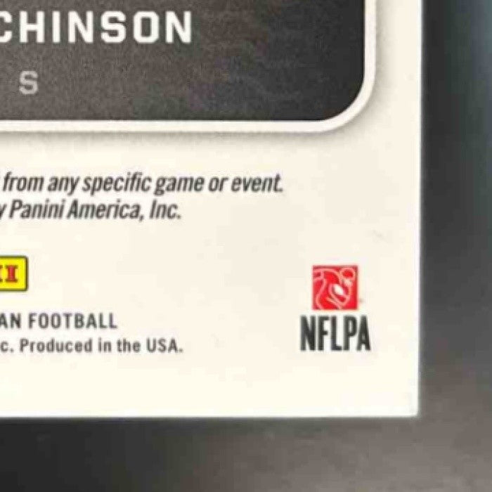 2022 Panini Obsidian Aidan Hutchinson Dual Patch Auto /10 #RJI-AHU RC Auto Lions - Sports Cards