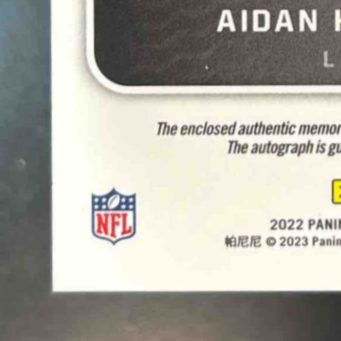 2022 Panini Obsidian Aidan Hutchinson Dual Patch Auto /10 #RJI-AHU RC Auto Lions - Sports Cards