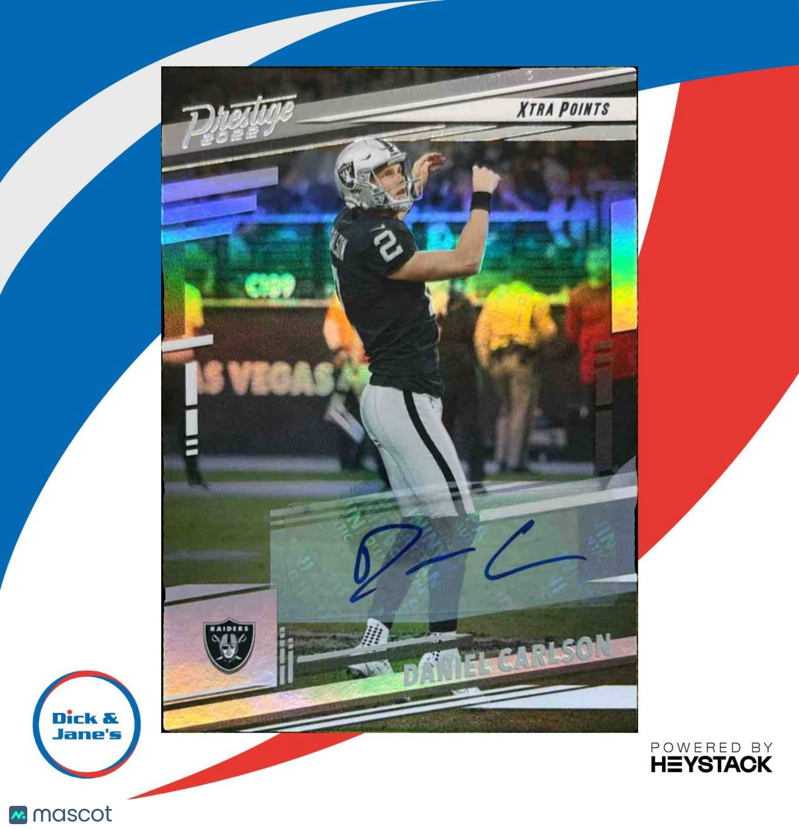 2022 Panini Prestige Daniel Carlson Xtra Points Signatures Auto Raiders - Sports Cards