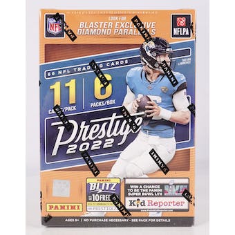 2022 Panini Prestige Football 6-Pack Blaster Box (Diamond Parallels!) - NFL Blaster