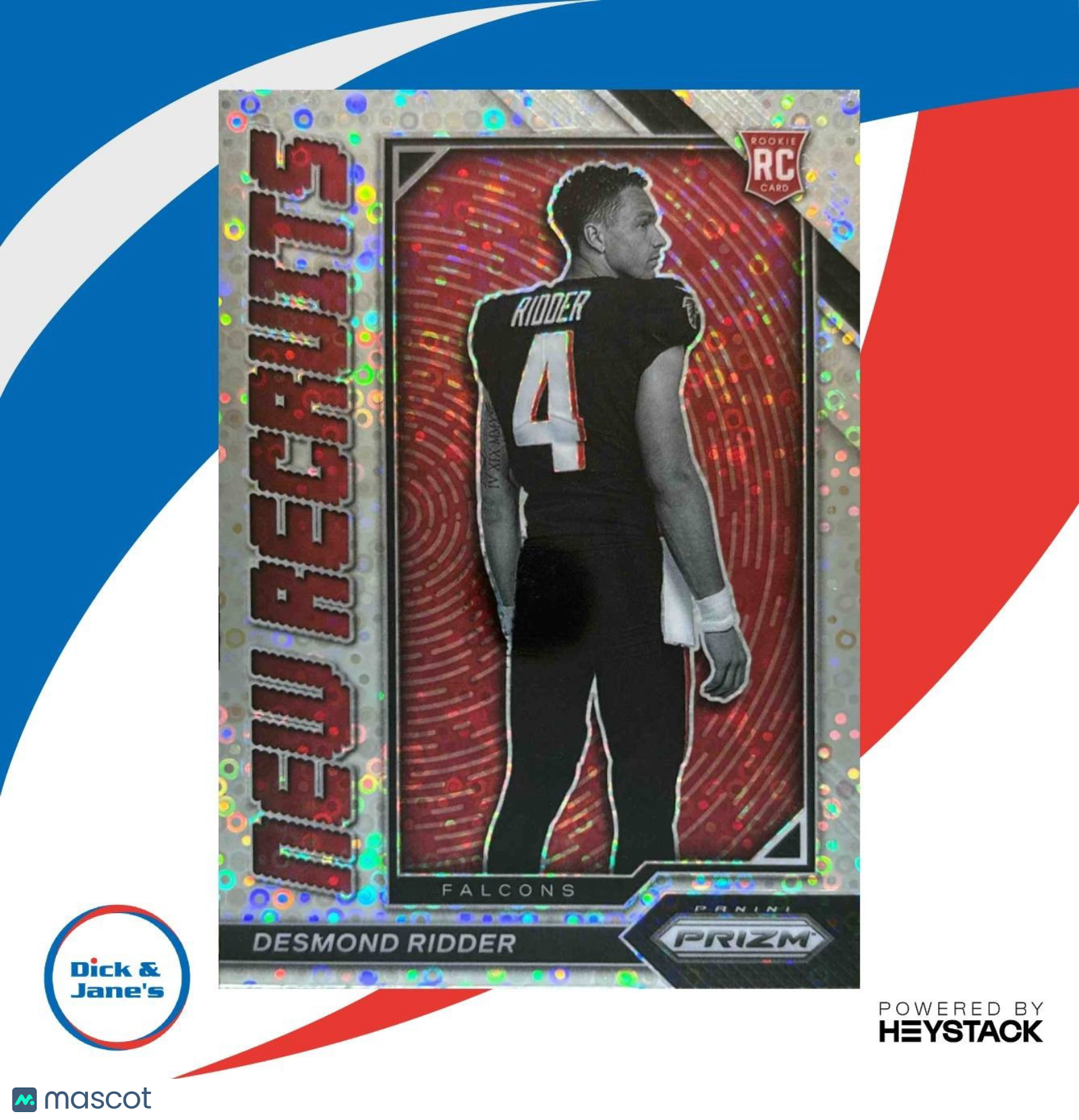 2022 Panini Prizm Desmond Ridder New Recruits No Huddle Prizms Atlanta Falcons - Sports Cards