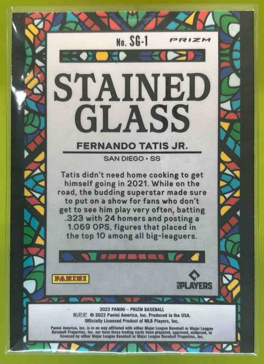 2022 Panini Prizm Fernando Tatis Jr. Stained Glass #SG-1 San Diego Padres - Sports Cards