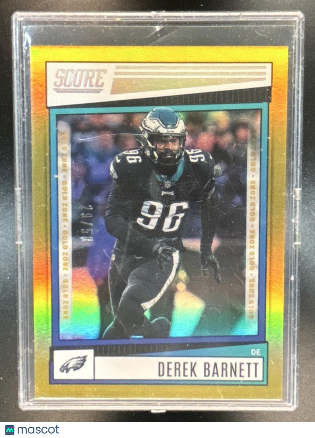 2022 Panini Score Derek Barnett Gold Zone /50 #246 Philadelphia Eagles - Sports Cards