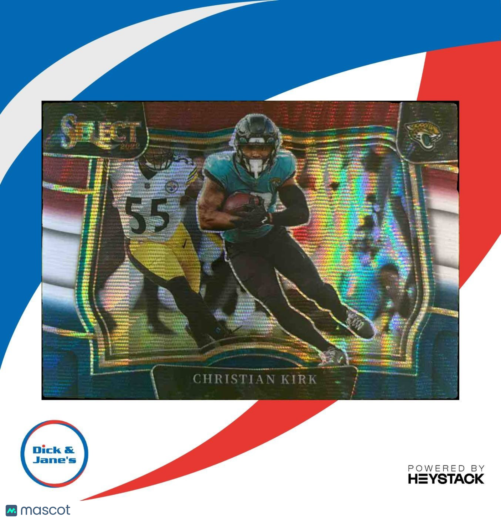 2022 Panini Select Christian Kirk Tri Color Prizm /75 #456 Jacksonville Jaguars - Sports Cards