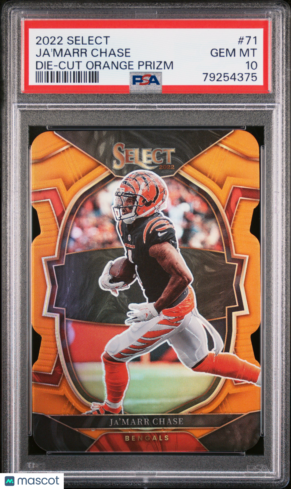 2022 Panini Select Ja’marr Chase Die Cut Orange Prizm #71 PSA 10 - Graded Sports Cards