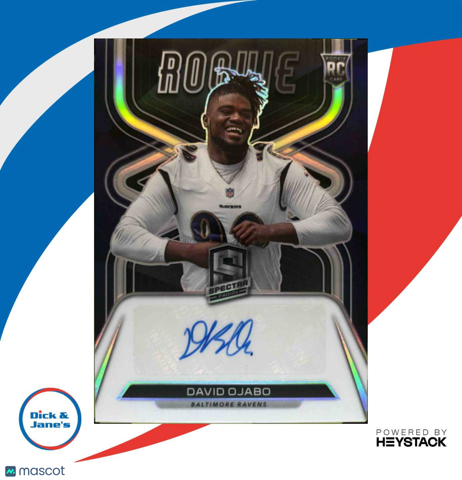 2022 Panini Spectra David Ojabo Rookie Auto 91/99 #20 RC Baltimore Ravens - Sports Cards