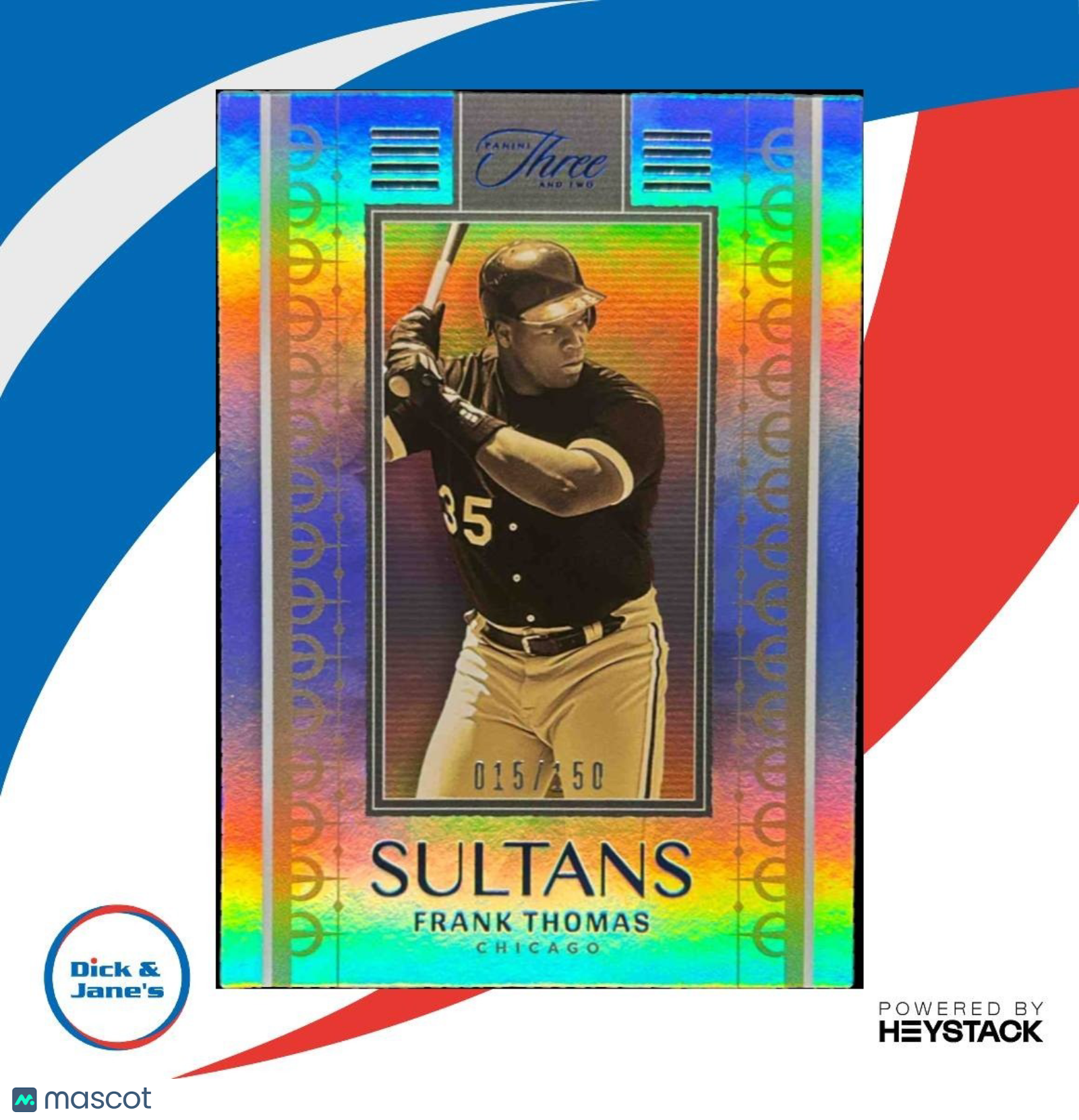 2022 Panini Three and Two Frank Thomas Sultans 15/150 #S-3 Chicago White Sox - Sports Cards