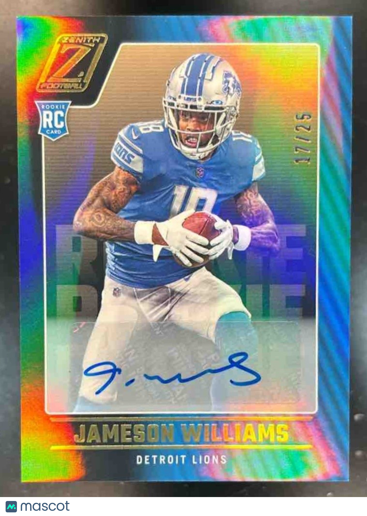 2022 Panini Zenith Jameson Williams Auto /25 #108 RC Detroit Lions - Sports Cards