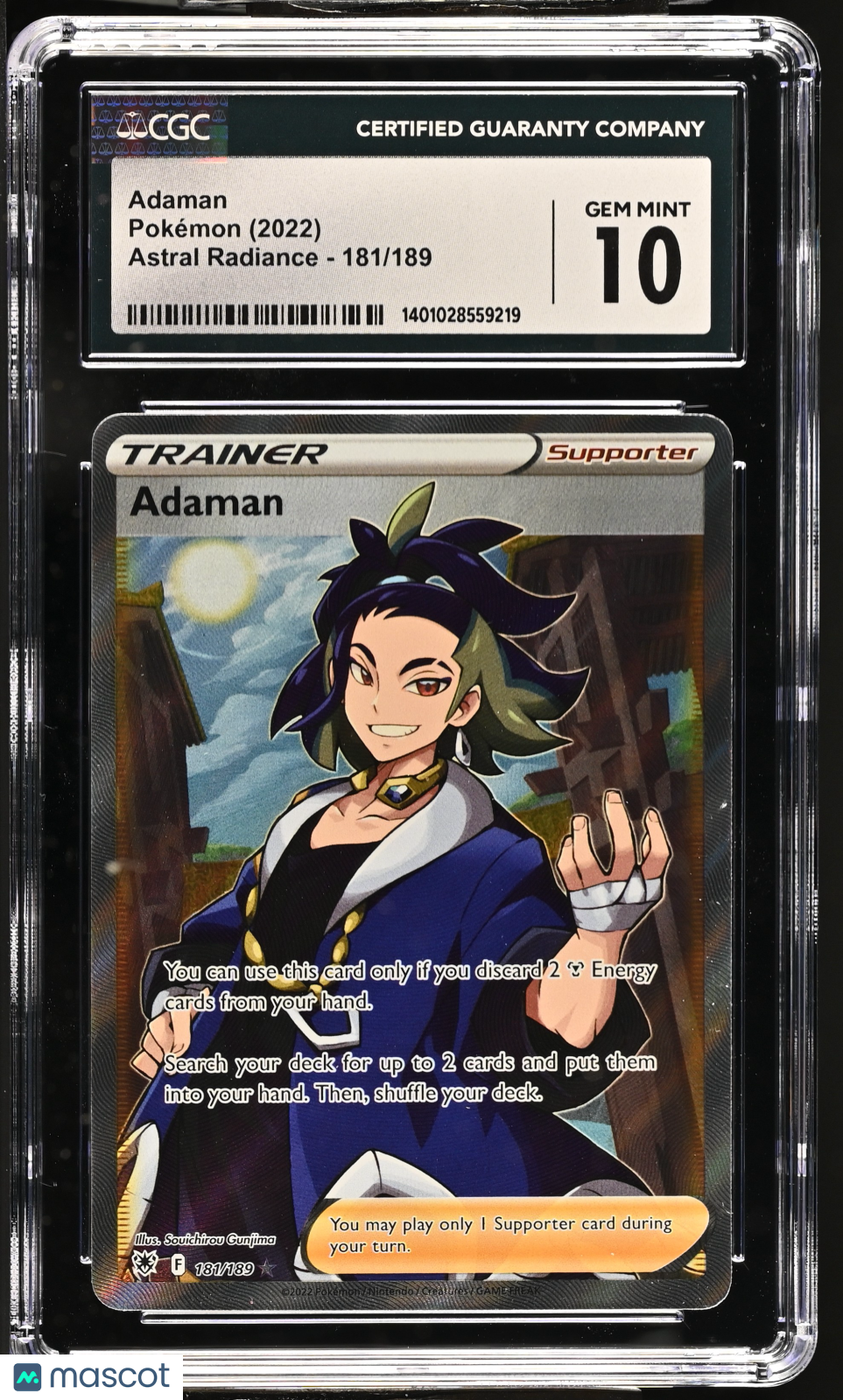 2022 Pokemon Astral Radiance Adaman #181/189 Ultra Rare CGC 10 GEM MINT - Graded TCG/CCG