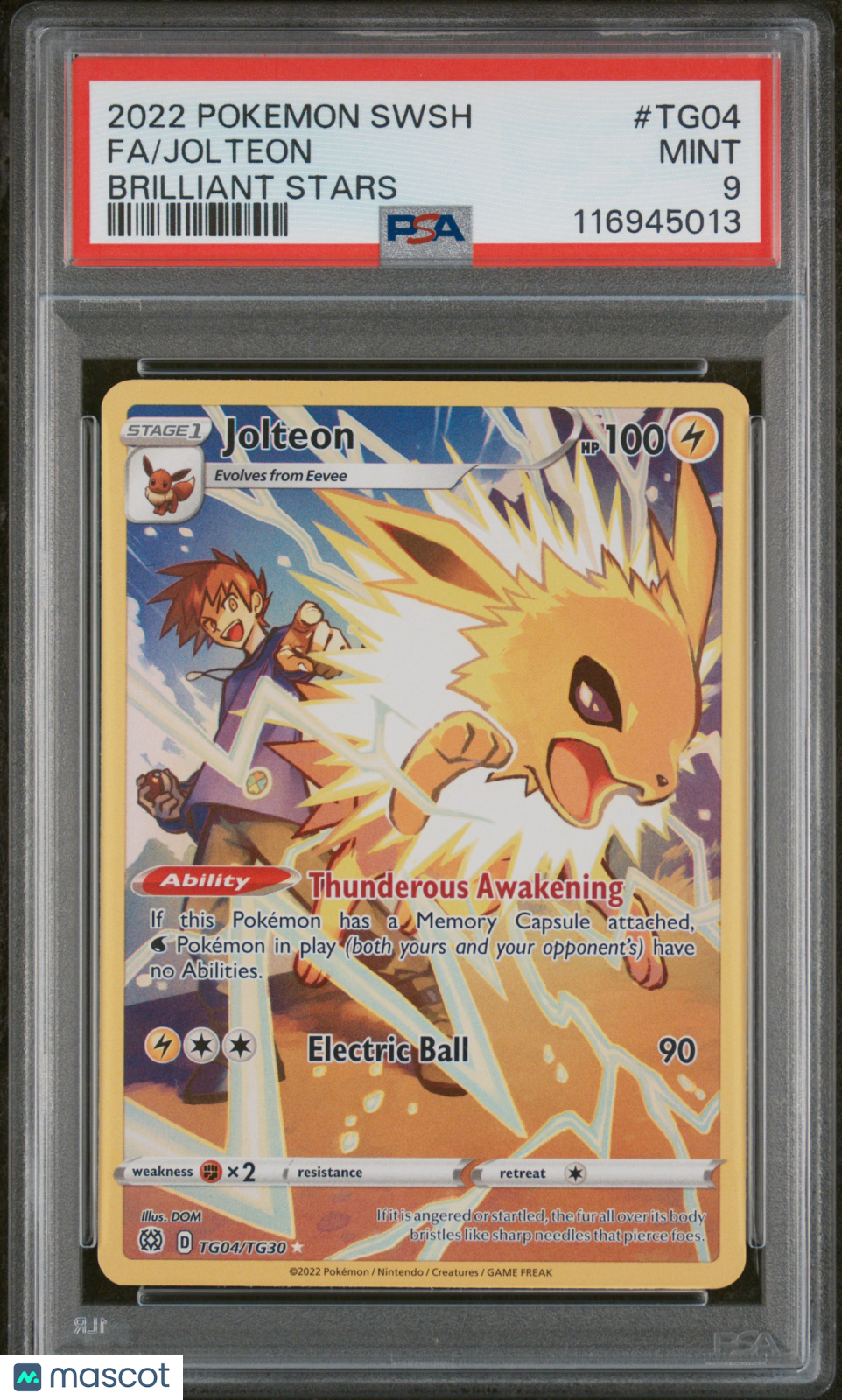 2022 Pokemon Sword & Shield Brilliant Stars Jolteon Fa Brilliant Stars PSA 9 - Graded TCG/CCG