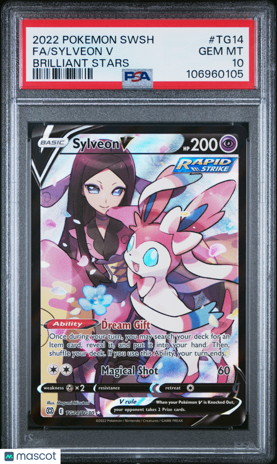 2022 Pokemon Sword & Shield Brilliant Stars Sylveon V #TG14 FA PSA 10 GEM MINT - Graded TCG/CCG