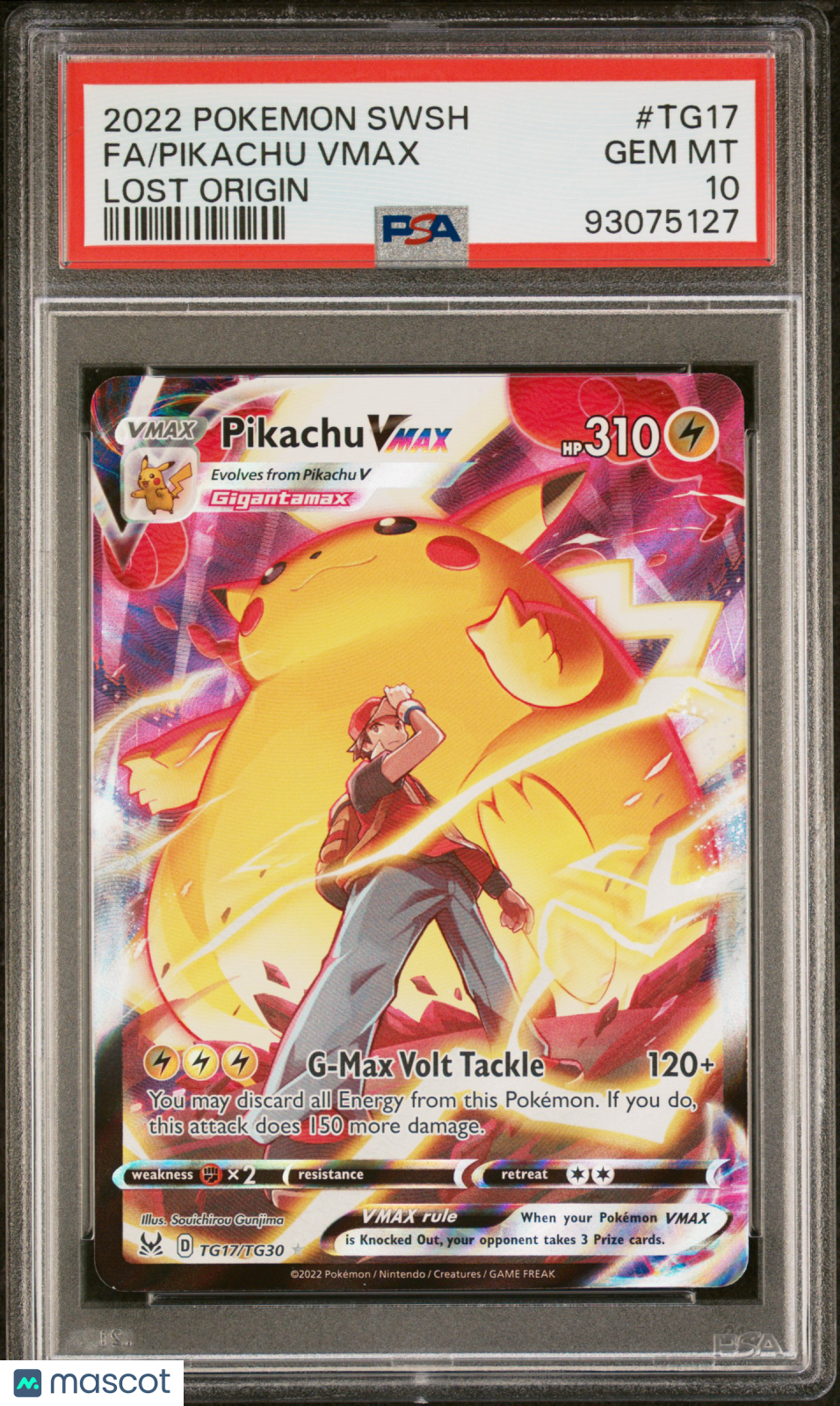2022 Pokemon Sword & Shield Lost Origin Pikachu VMAX #TG17 Fa Lost Origin PSA 10 - Graded TCG/CCG
