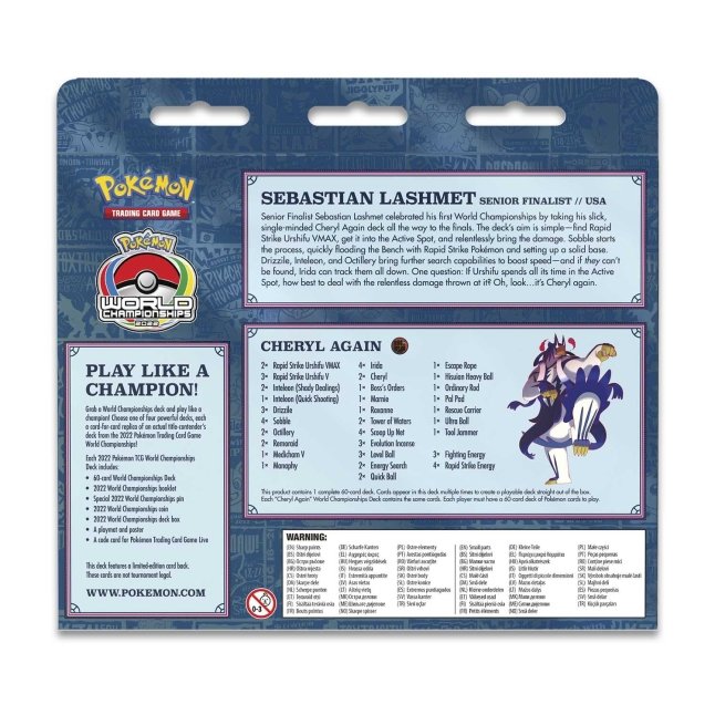 2022 Pokémon World Championships Deck (Sebastian Lashmet Cheryl Again) - Pokemon Deck